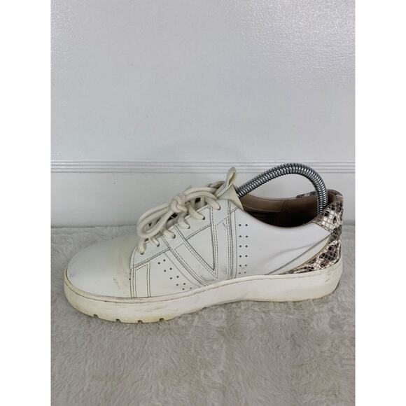 Vionic Womens Size 7.5 White Sneakers With Snakeskin Detail & Lace-Up Closure - Picture 6 of 9
